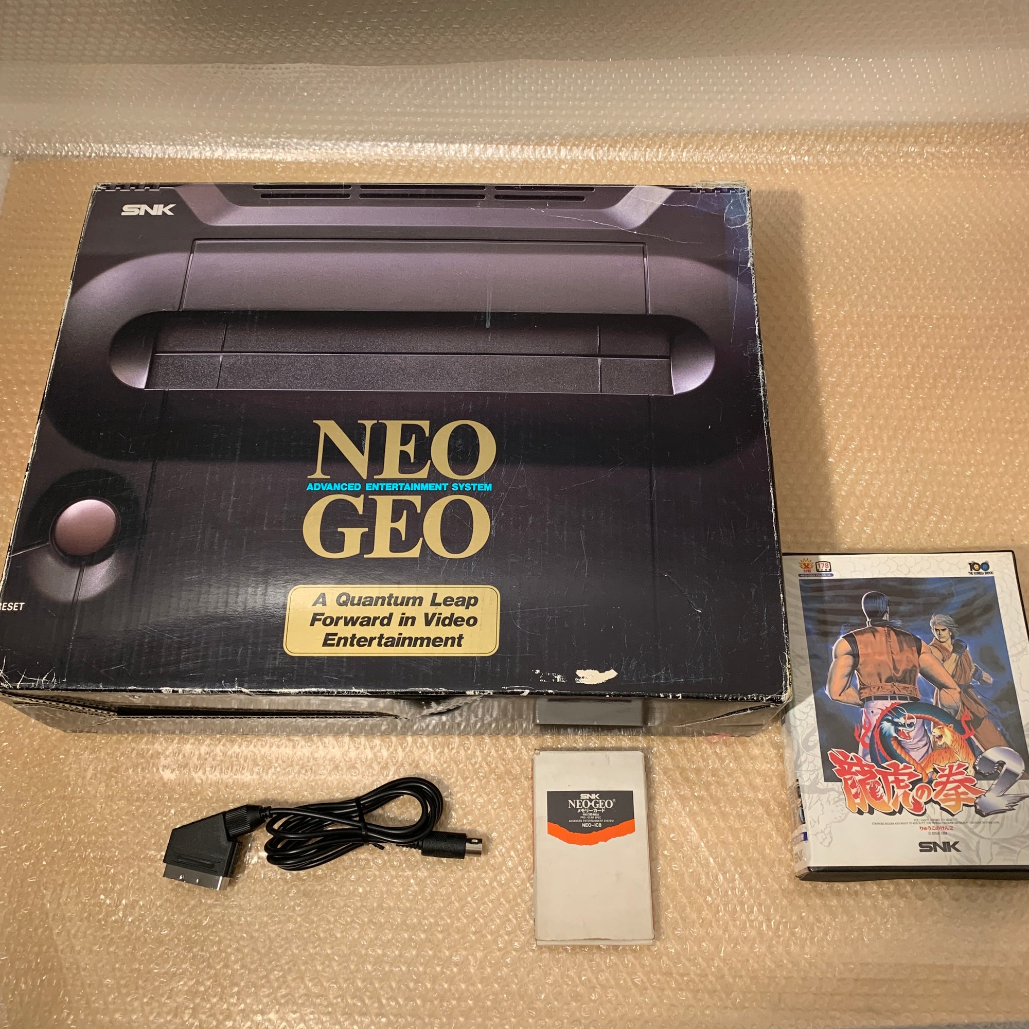 NeoGeo AES System set in box - Universe bios / RGB fix / FRAM Memory Card