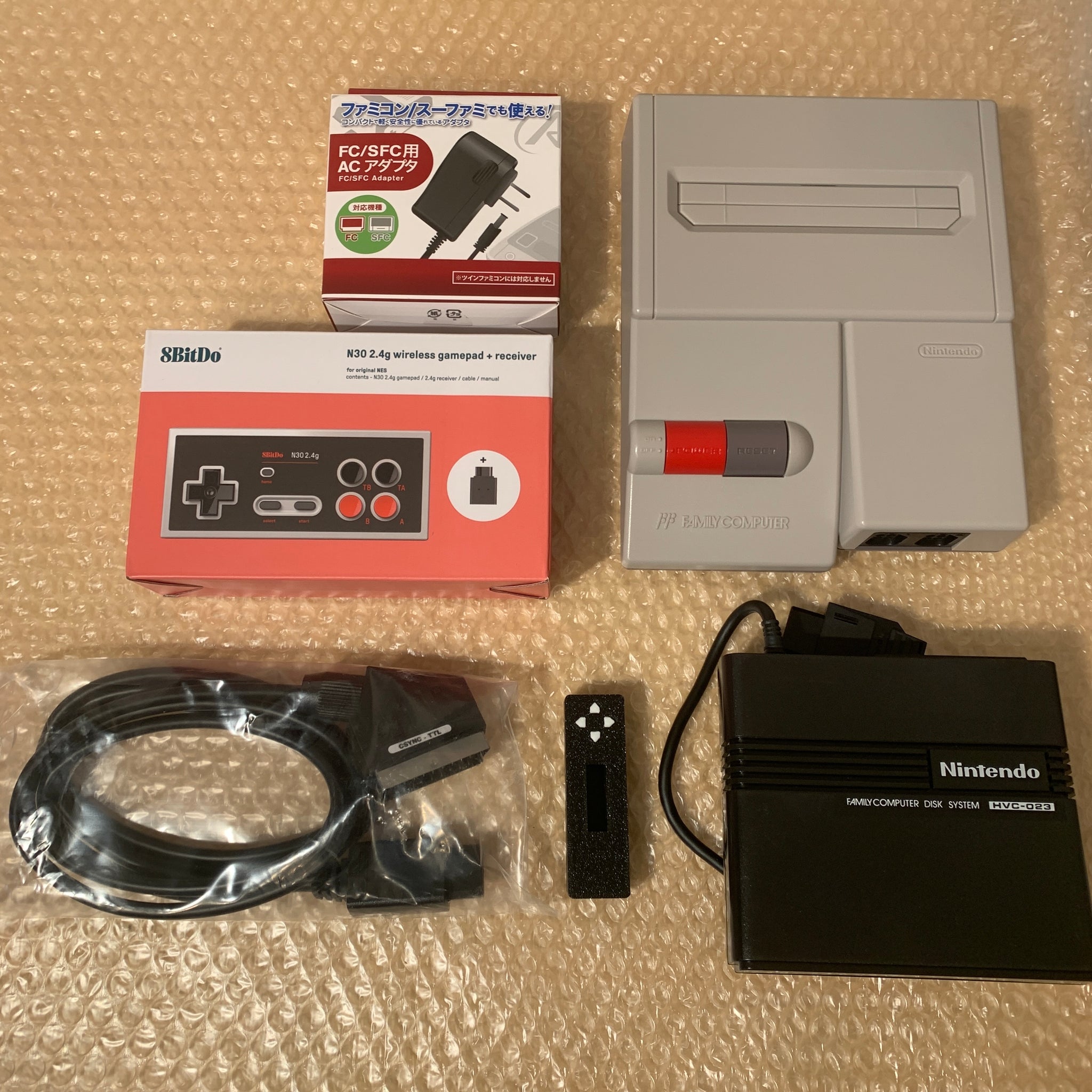 Wireless Famicom Controller NESRGB (V4.1) AV Famicom set with FDSKey and wireless controller ...