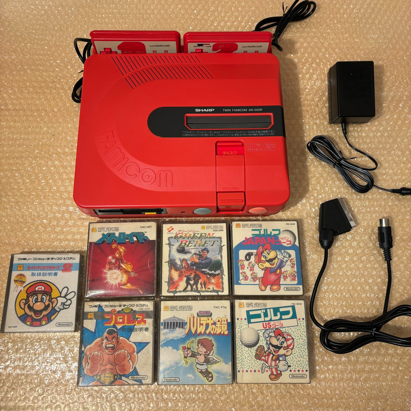 SHARP Twin Famicom set (AN-500R) with NESRGB kit