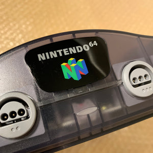 Clear Black Nintendo 64 set with PixelFX GEM kit - compatible with JP and US games
