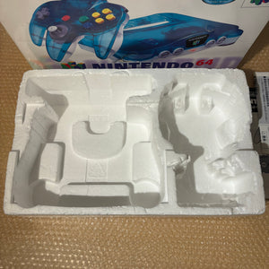 Clear Blue/white Nintendo 64 set with PixelFX GEM kit - compatible with JP and US games
