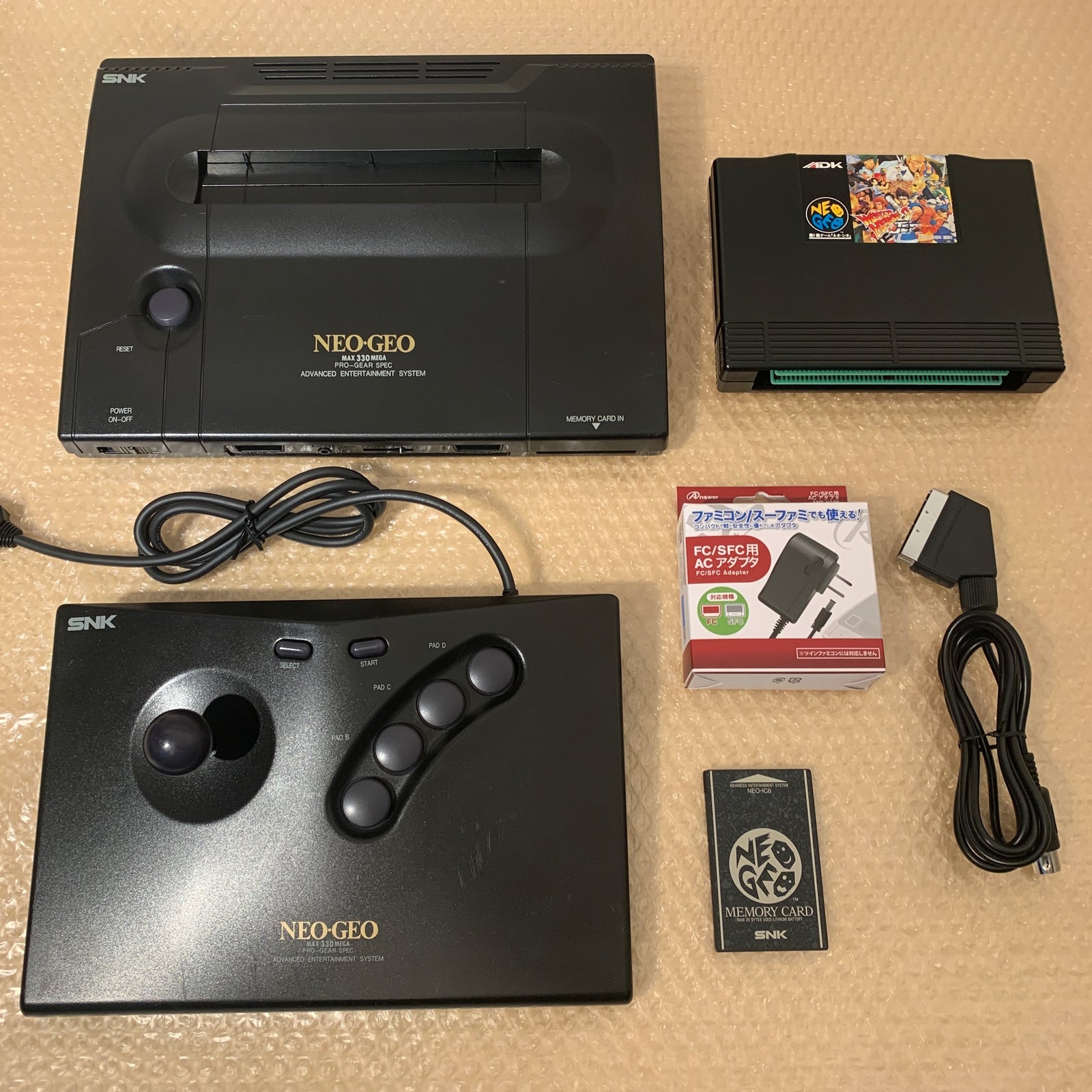 NeoGeo AES System set - Universe bios / RGB fix / FRAM Memory Card