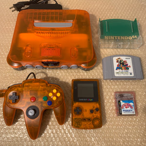 Daiei Hawks Nintendo 64 with PixelFX GEM kit - compatible JP and US games - with matching Game Boy Color