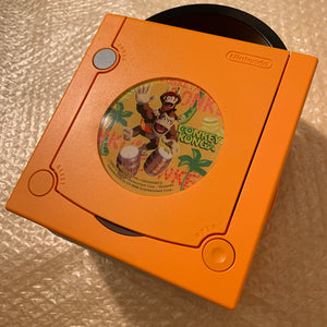 Orange Gamecube with Gameboy Player, S-Video cable + Picoboot
