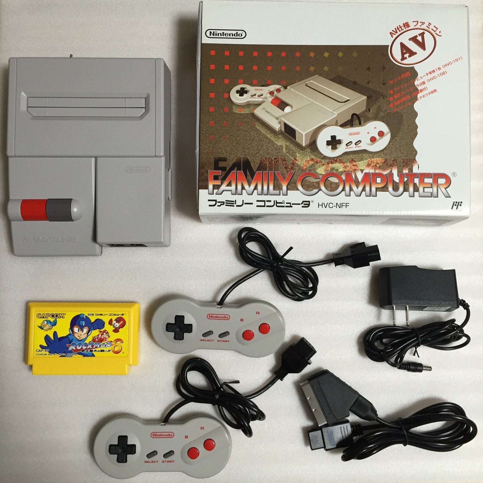 Boxed NESRGB Modded AV Famicom - Rockman 6 set