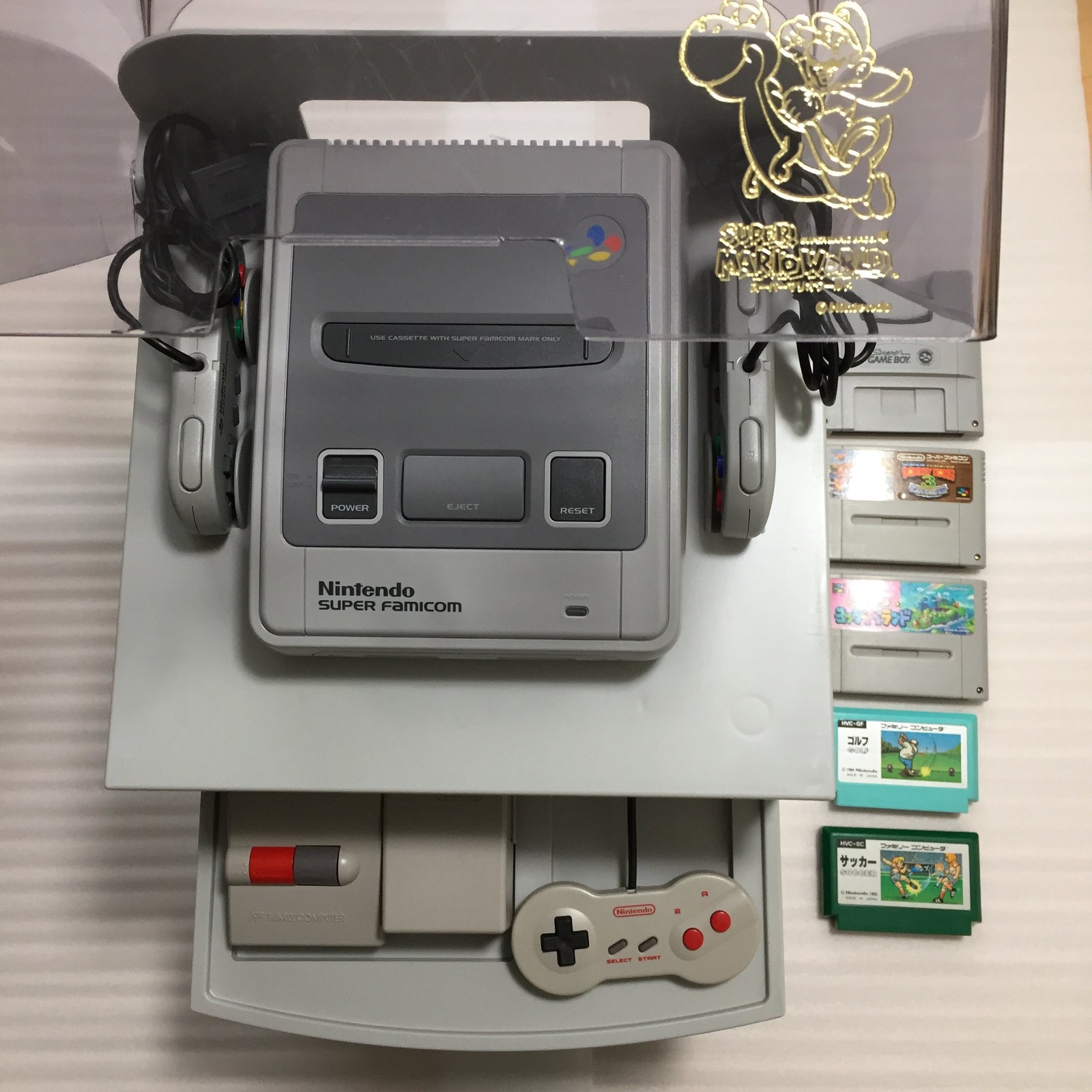 Full RGB set : NESRGB AV Famicom and 1-Chip Super Famicom with rack station