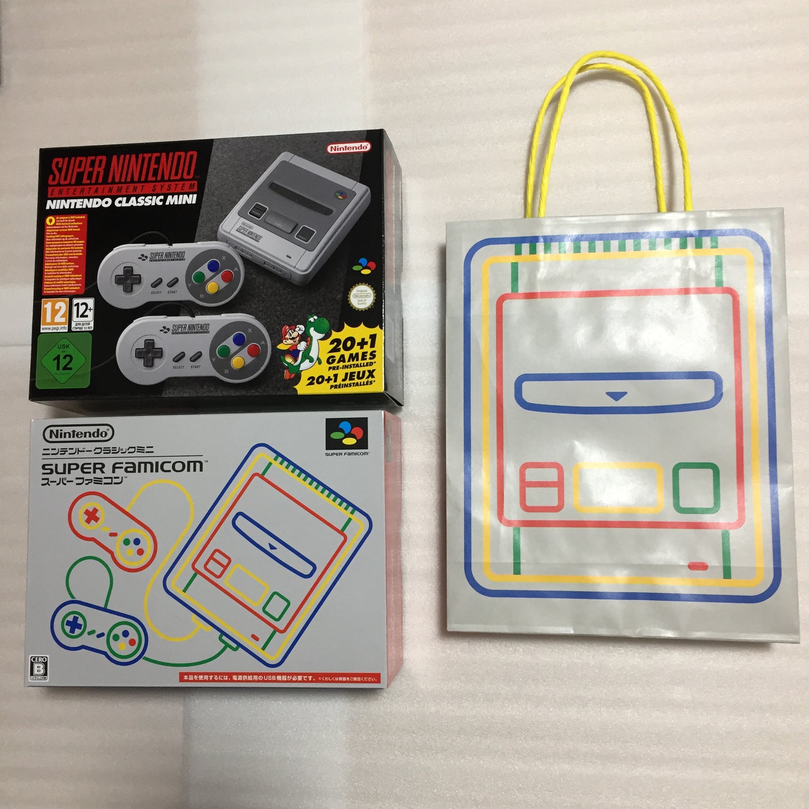 Super Famicom Mini and Super Nintendo (Europe) set