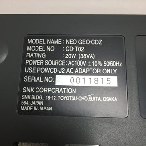 NeoGeo CDZ - US/JP - RGB set