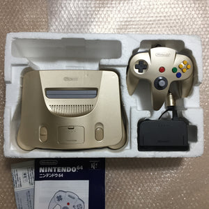 Gold Nintendo 64 in box set with ULTRA HDMI kit - compatible with JP and US games