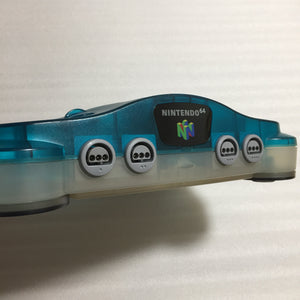 Clear blue Nintendo 64 set with ULTRA HDMI kit - compatible with JP and US games