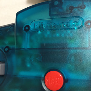 Clear blue Nintendo 64 set with ULTRA HDMI kit - compatible with JP and US games