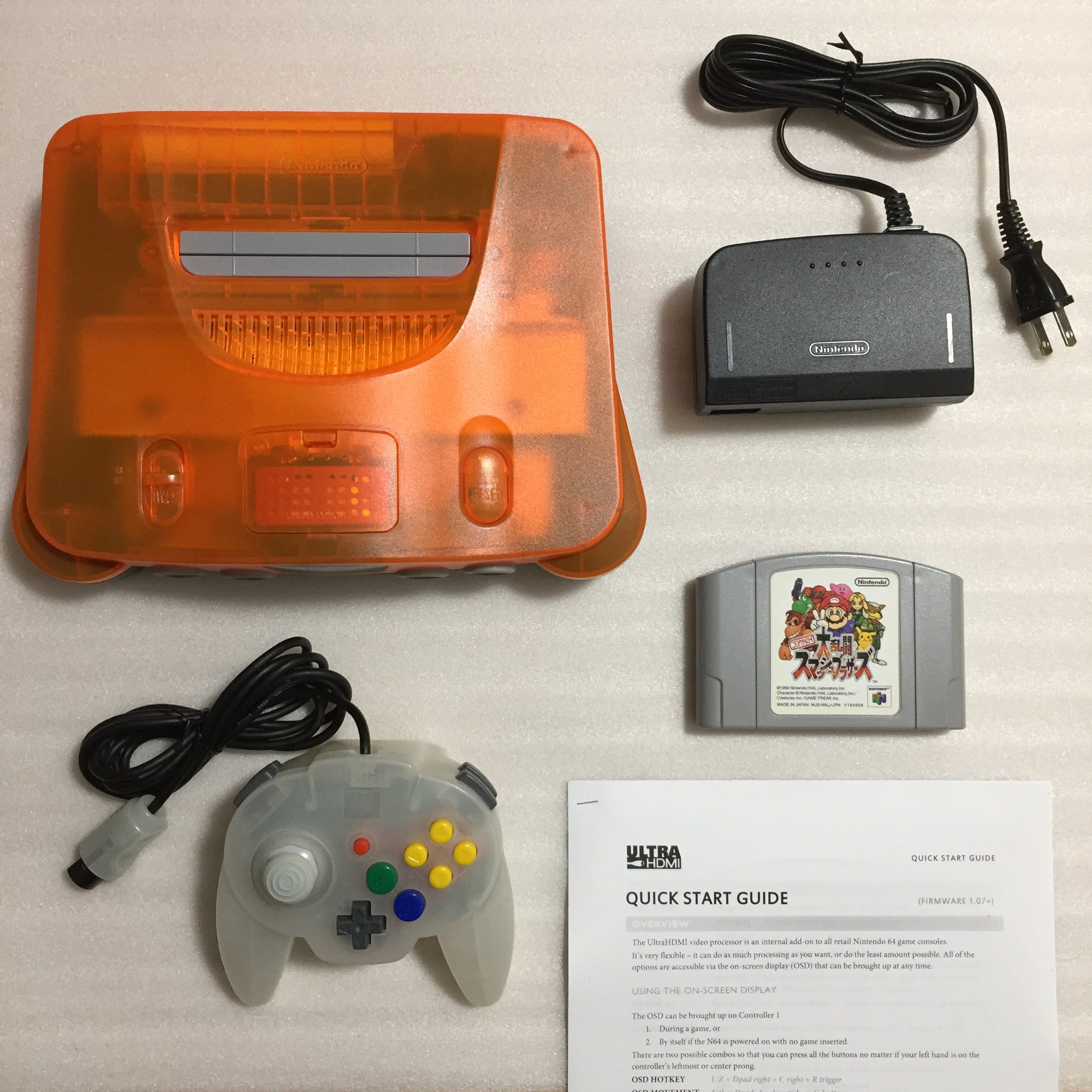 Daiei Hawks Nintendo 64 set with ULTRA HDMI kit - compatible with JP and US games