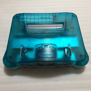 Clear blue Nintendo 64 set with ULTRA HDMI kit - compatible with JP and US games