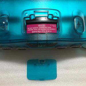 Clear blue Nintendo 64 set with ULTRA HDMI kit - compatible with JP and US games
