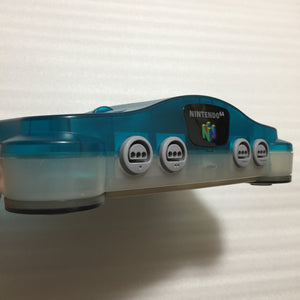 Clear blue Nintendo 64 set with ULTRA HDMI kit - compatible with JP and US games