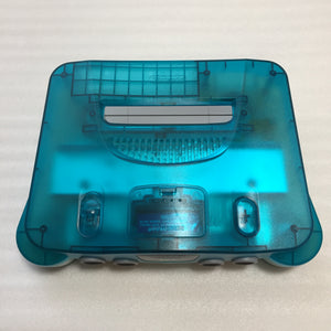 Clear blue Nintendo 64 set with ULTRA HDMI kit - compatible with JP and US games