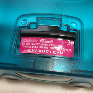Clear blue Nintendo 64 set with ULTRA HDMI kit - compatible with JP and US games