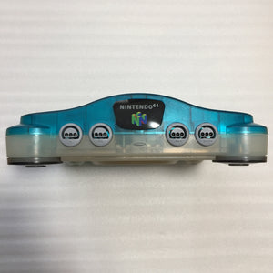 Clear blue Nintendo 64 set with ULTRA HDMI kit - compatible with JP and US games