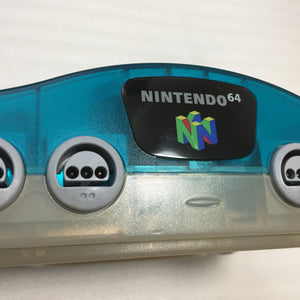 Clear blue Nintendo 64 set with ULTRA HDMI kit - compatible with JP and US games