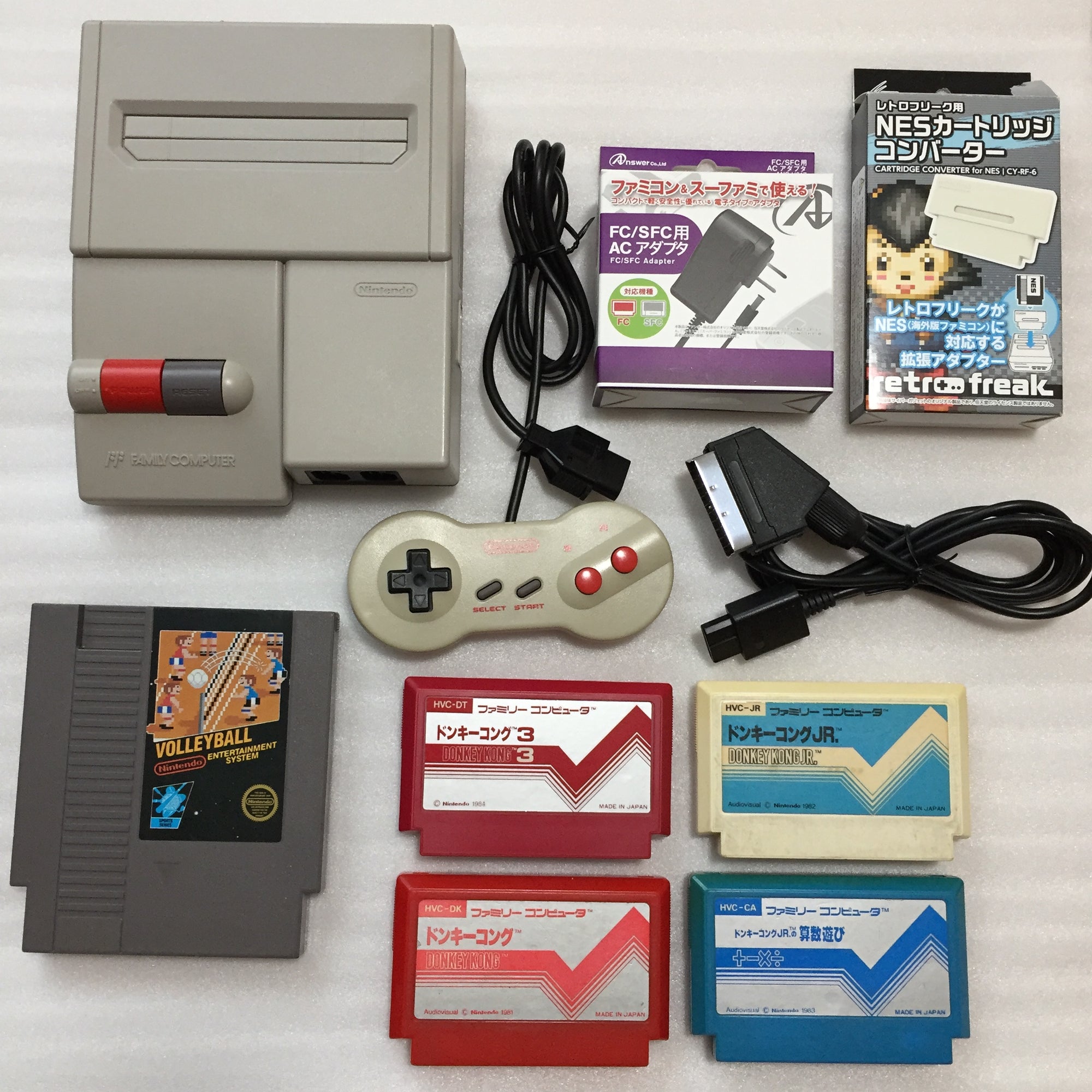 AV Famicom with NESRGB kit - NES adapter set