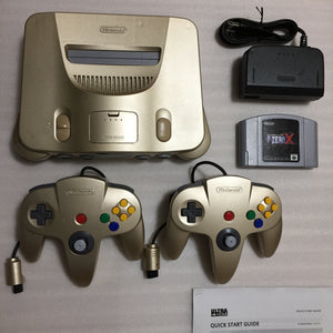 Gold Nintendo 64 set with ULTRA HDMI kit - compatible with JP and US games - F-Zero X set