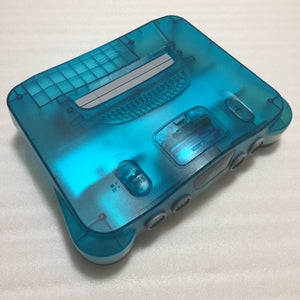 Clear blue Nintendo 64 set with ULTRA HDMI kit - compatible with JP and US games