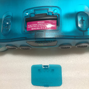 Clear blue Nintendo 64 set with ULTRA HDMI kit - compatible with JP and US games