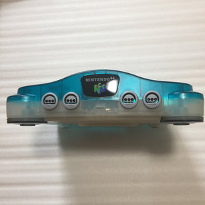 Clear blue Nintendo 64 set with ULTRA HDMI kit - compatible with JP and US games