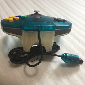 Clear blue Nintendo 64 set with ULTRA HDMI kit - compatible with JP and US games