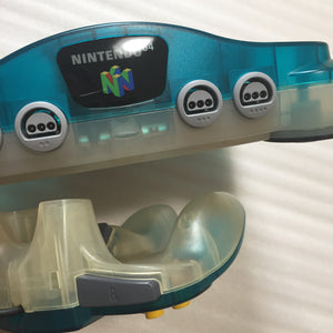 Clear blue Nintendo 64 set with ULTRA HDMI kit - compatible with JP and US games