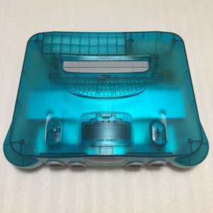 Clear blue Nintendo 64 set with ULTRA HDMI kit - compatible with JP and US games