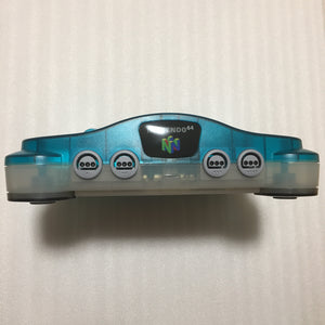 Clear blue Nintendo 64 set with ULTRA HDMI kit - compatible with JP and US games