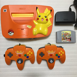 Pikachu Orange Nintendo 64 set with ULTRA HDMI kit - compatible with JP and US games