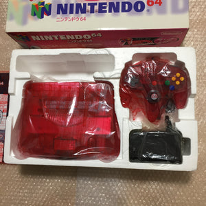 Clear red Nintendo 64 in box set with ULTRA HDMI kit - compatible with JP and US games
