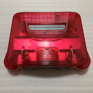 Clear red Nintendo 64 in box set with ULTRA HDMI kit - compatible with JP and US games