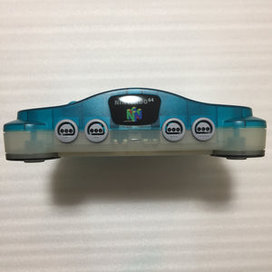 Clear blue Nintendo 64 set with ULTRA HDMI kit - compatible with JP and US games