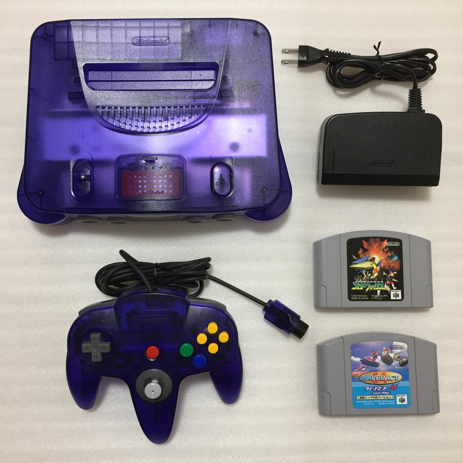 Clear Purple Nintendo 64 set with ULTRA HDMI kit - compatible with JP and US games