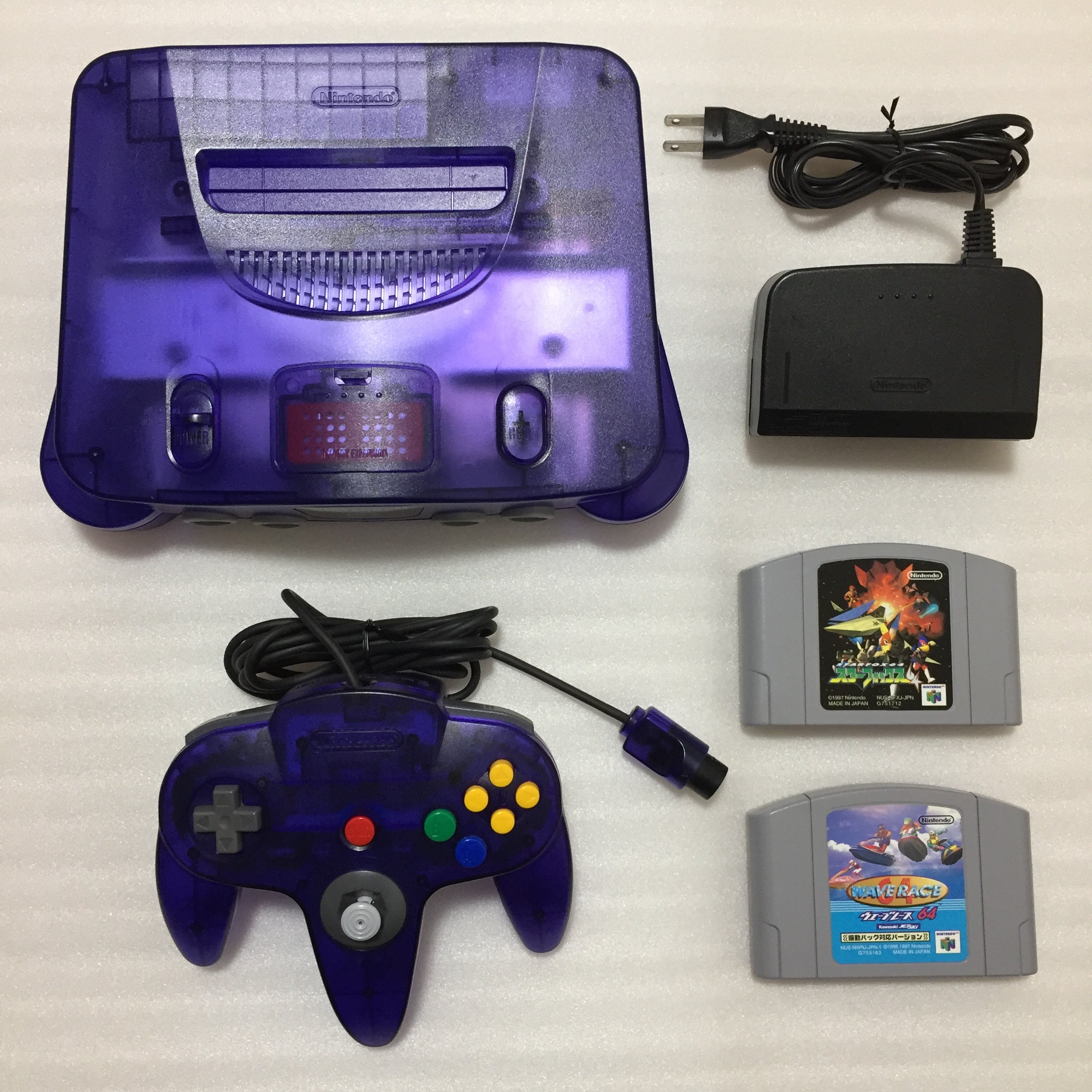 N64 Console Nintendo 64 Purple Clear Clear Purple Nintendo 64 Set