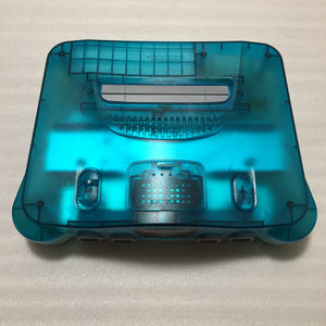 Clear blue Nintendo 64 set with ULTRA HDMI kit - compatible with JP and US games - Hori pad set
