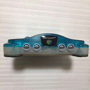 Clear blue Nintendo 64 set with ULTRA HDMI kit - compatible with JP and US games - Hori pad set