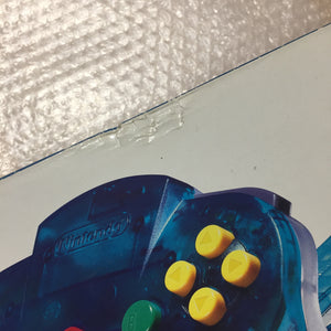 Clear blue Nintendo 64 in box set with ULTRA HDMI kit - compatible with JP and US games