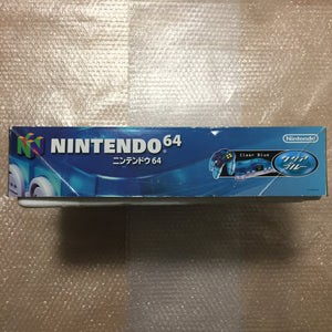 Clear blue Nintendo 64 in box set with ULTRA HDMI kit - compatible with JP and US games