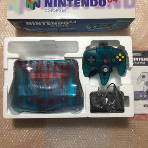 Clear blue Nintendo 64 in box set with ULTRA HDMI kit - compatible with JP and US games