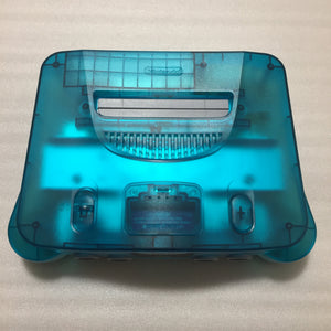 Clear blue Nintendo 64 in box set with ULTRA HDMI kit - compatible with JP and US games