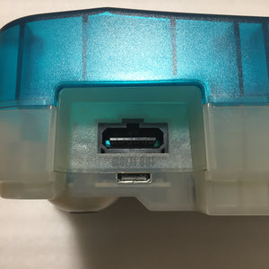 Clear blue Nintendo 64 in box set with ULTRA HDMI kit - compatible with JP and US games