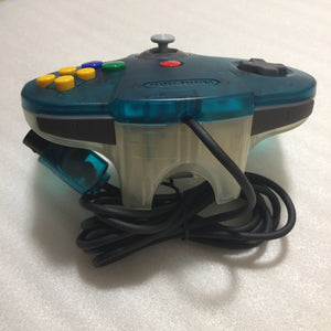 Clear blue Nintendo 64 in box set with ULTRA HDMI kit - compatible with JP and US games