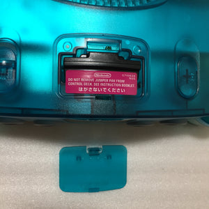 Clear blue Nintendo 64 set with ULTRA HDMI kit - compatible with JP and US games