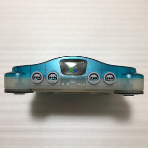 Clear blue Nintendo 64 set with ULTRA HDMI kit - compatible with JP and US games