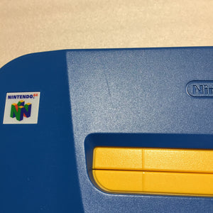 Pikachu Blue Nintendo 64 set with ULTRA HDMI kit - compatible with JP and US games