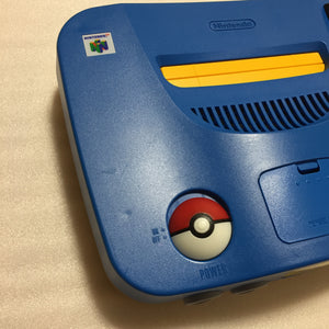 Pikachu Blue Nintendo 64 set with ULTRA HDMI kit - compatible with JP and US games